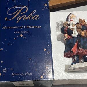 Pipka Teddy Bear Santa Figurine Limited Edition 1412 Memories of Christmas